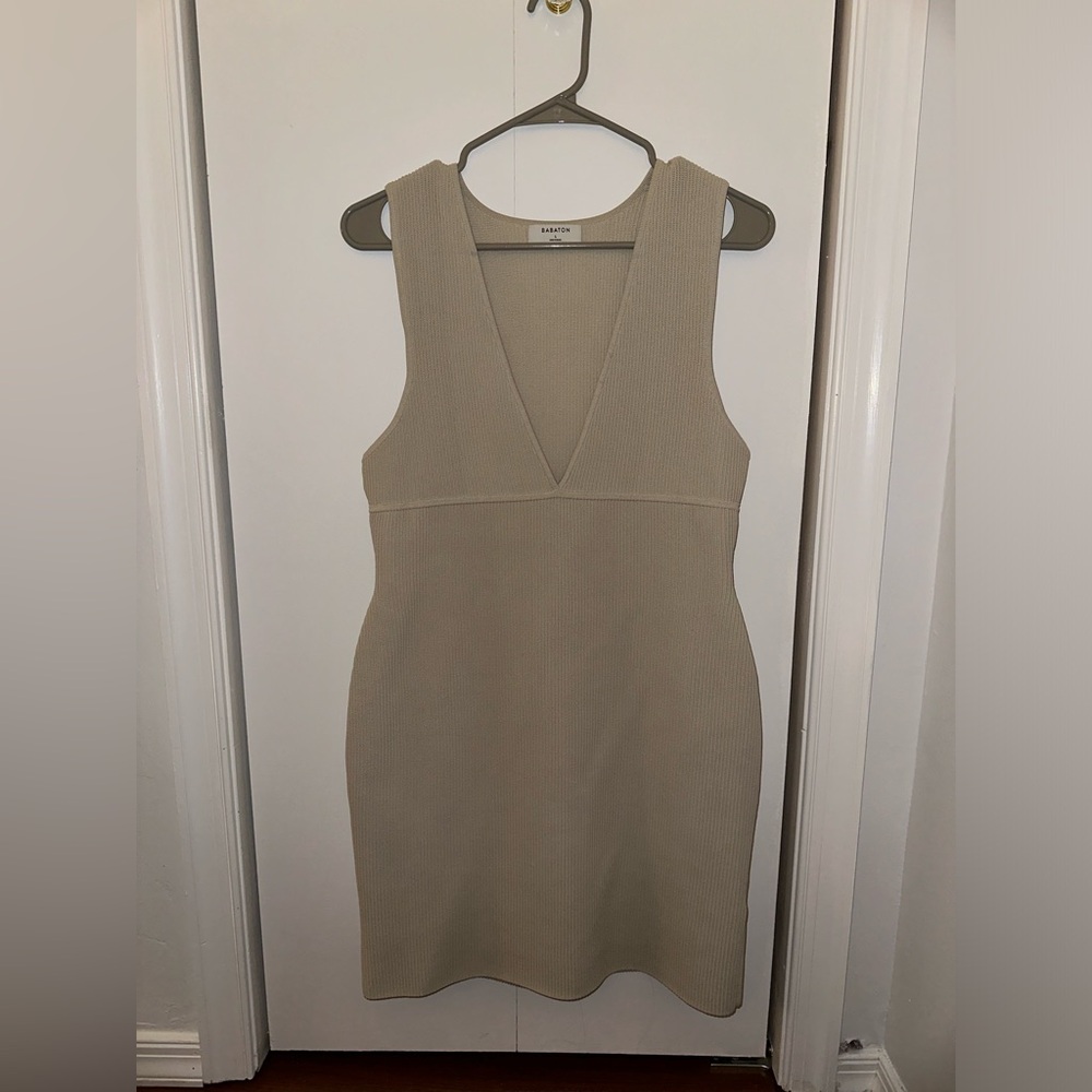 Aritzia Babaton Deep V Mini Dress